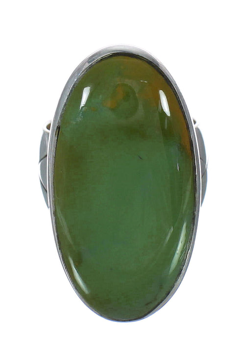 Turquoise Genuine Sterling Silver Jewelry Southwestern Ring Size 5 AX92634